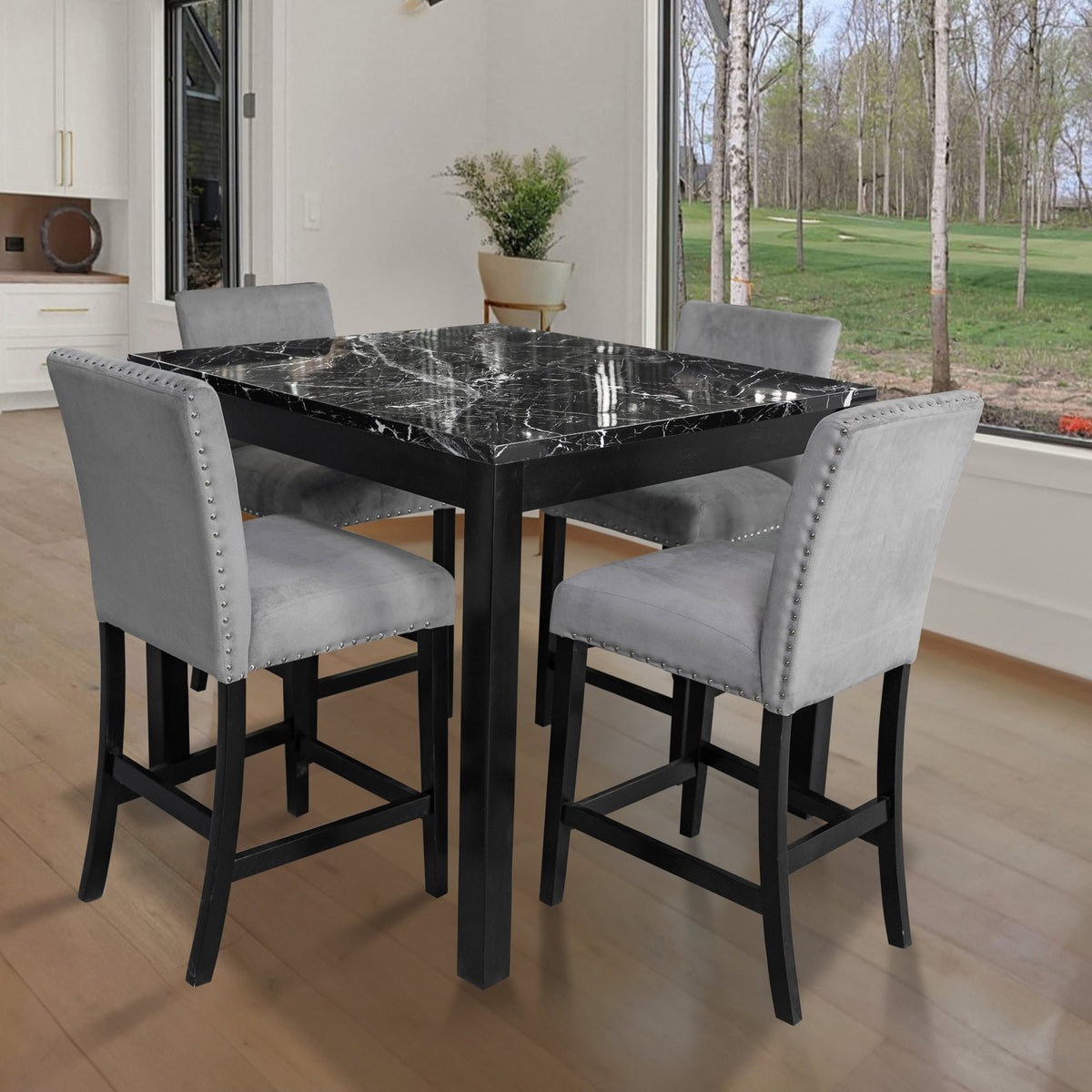 Empire Kors Onyx Grey 5pc Dining set