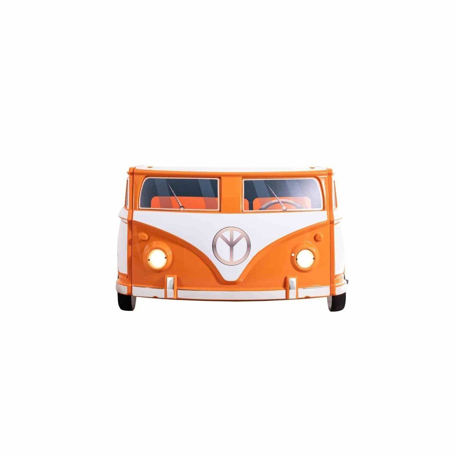 Furniture of America Axel Peace Bus Twin Bed (orange & teal)