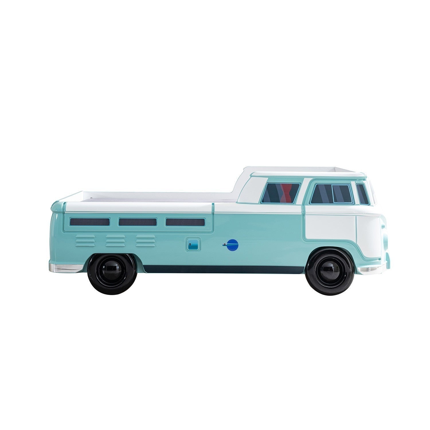 Furniture of America Axel Peace Bus Twin Bed (orange & teal)