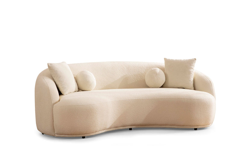 Empire Bonita Ivory Boucle Sofa 91" & Loveseat 81"