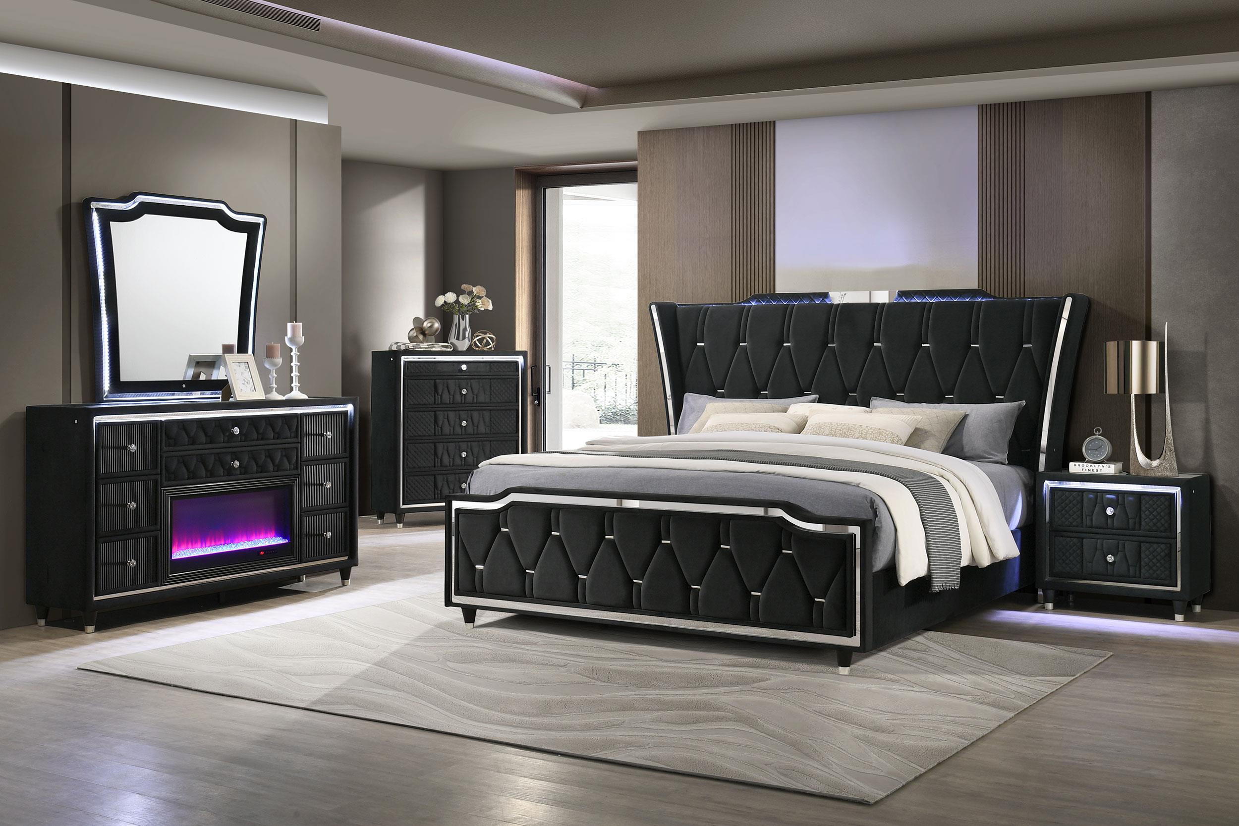Coaster Lorient Black 7 Piece Bedroom Set