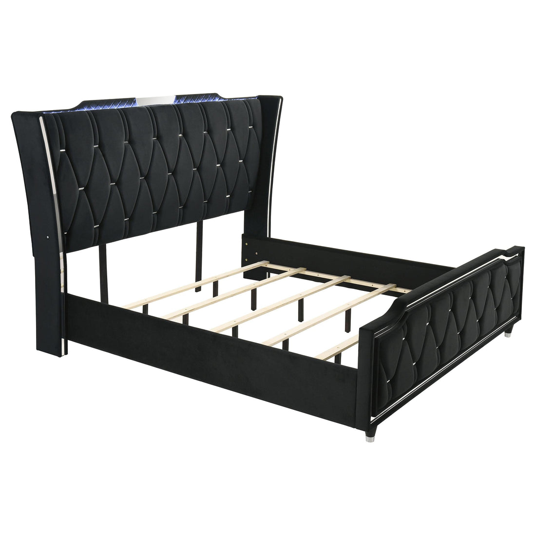 Coaster Lorient Black Upholstered Bed