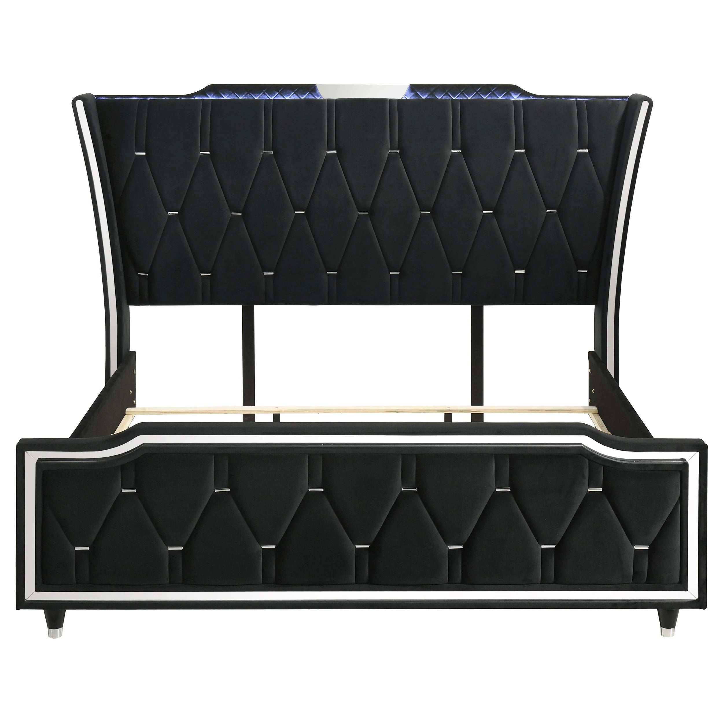 Coaster Lorient Black Upholstered Bed