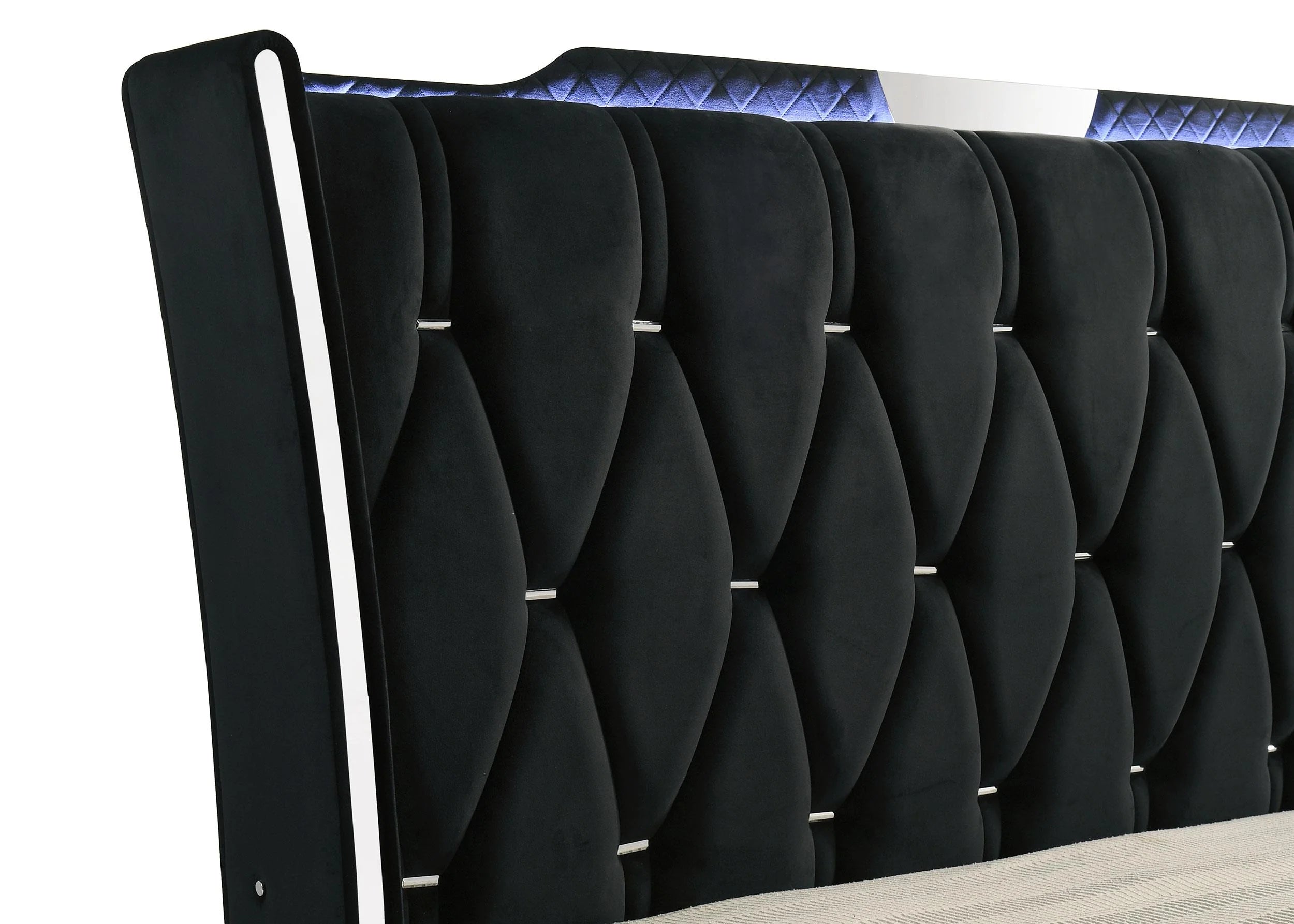 Coaster Lorient Black Upholstered Bed