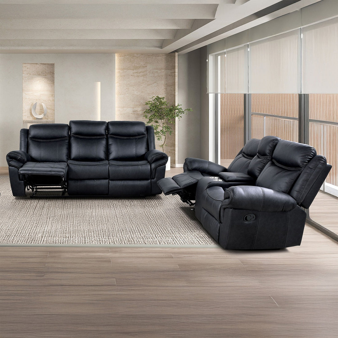 Empire Odyssey 3pc Reclining Set (Available in Black, Brown, Light grey and Dark Grey )