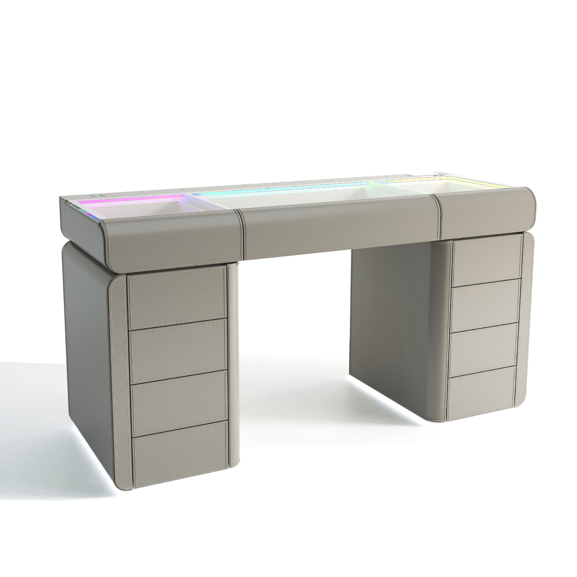 SlayStation® Palazzo Premium Vanity Table w/ RGB Light + Vanity Mirror Bundle