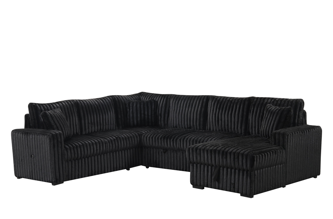 Devonshire Black Sleeper Sectional