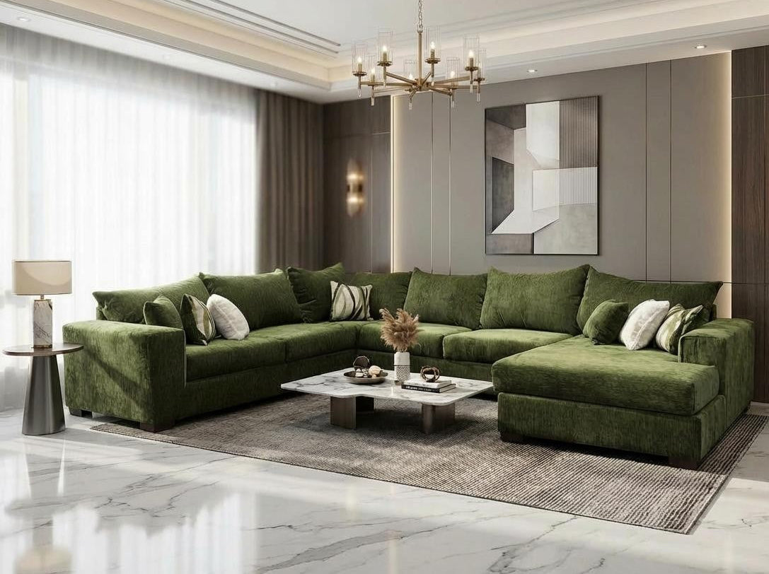 Empire NE Cactus Oversized Green Sectional