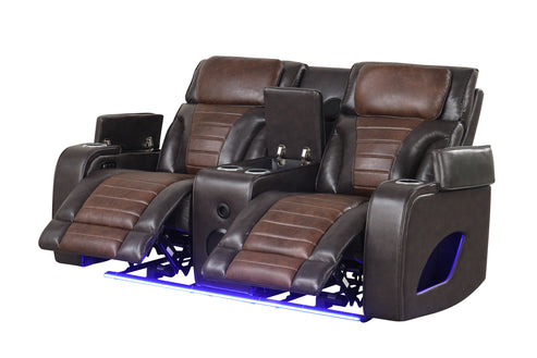 Empire Robin Brown Reclining Sofa Set