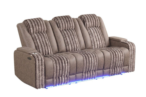 Empire Transformer Brown Reclining Sofa Set