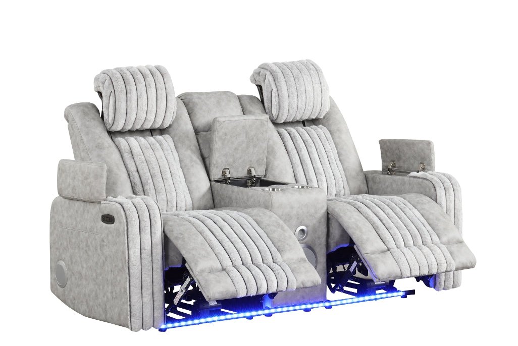 Empire Transformer Grey Reclining Sofa Set