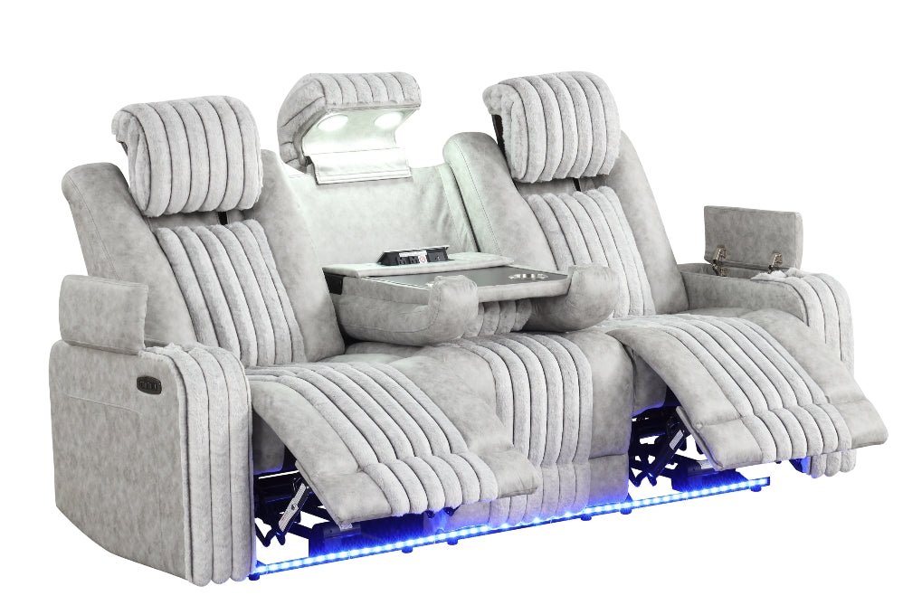 Empire Transformer Grey Reclining Sofa Set