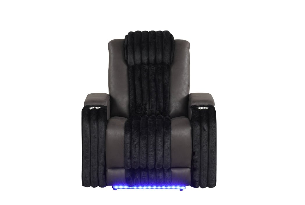 Empire Transformer Black Reclining Sofa Set
