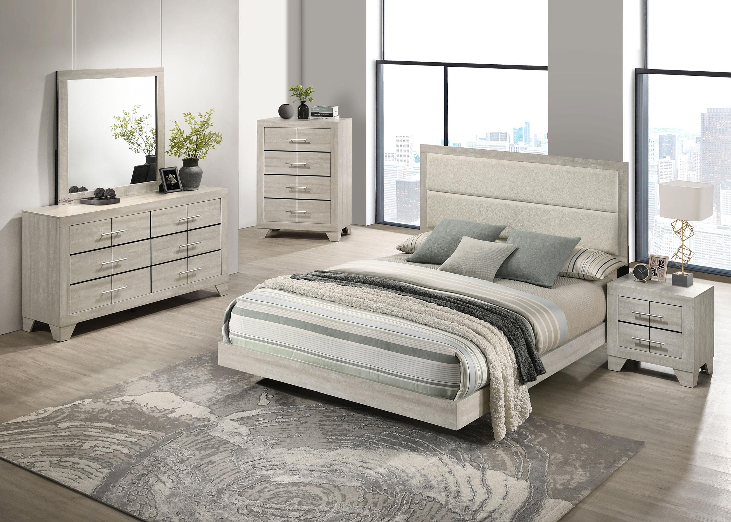 Trenton Rustic Cream 7-Piece Bedroom Set