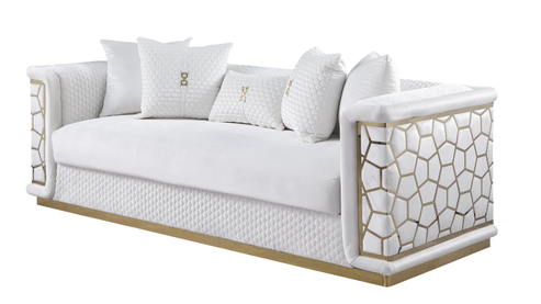 Empire NE S1015 White Sofa Set