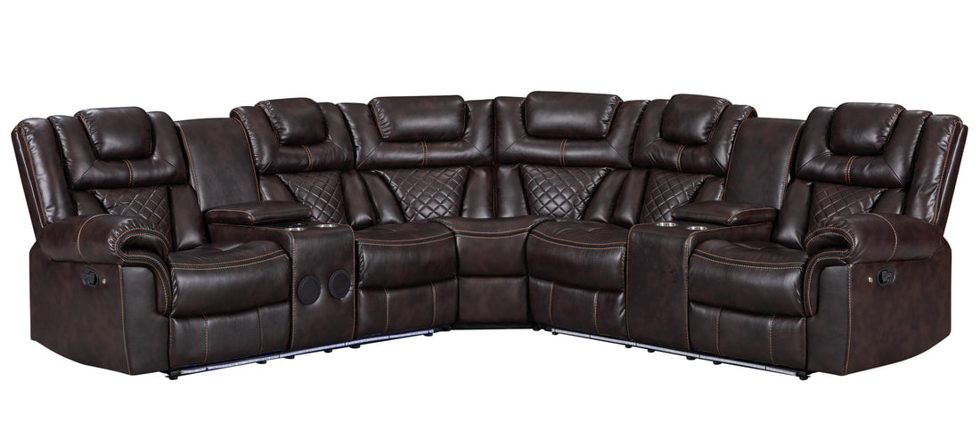 Max Brown Reclining Sectional