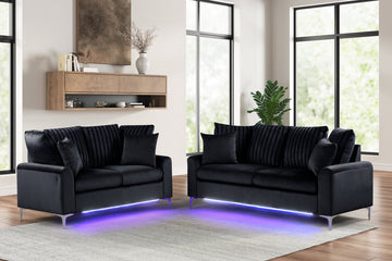 Empire Celina Black Sofa Set