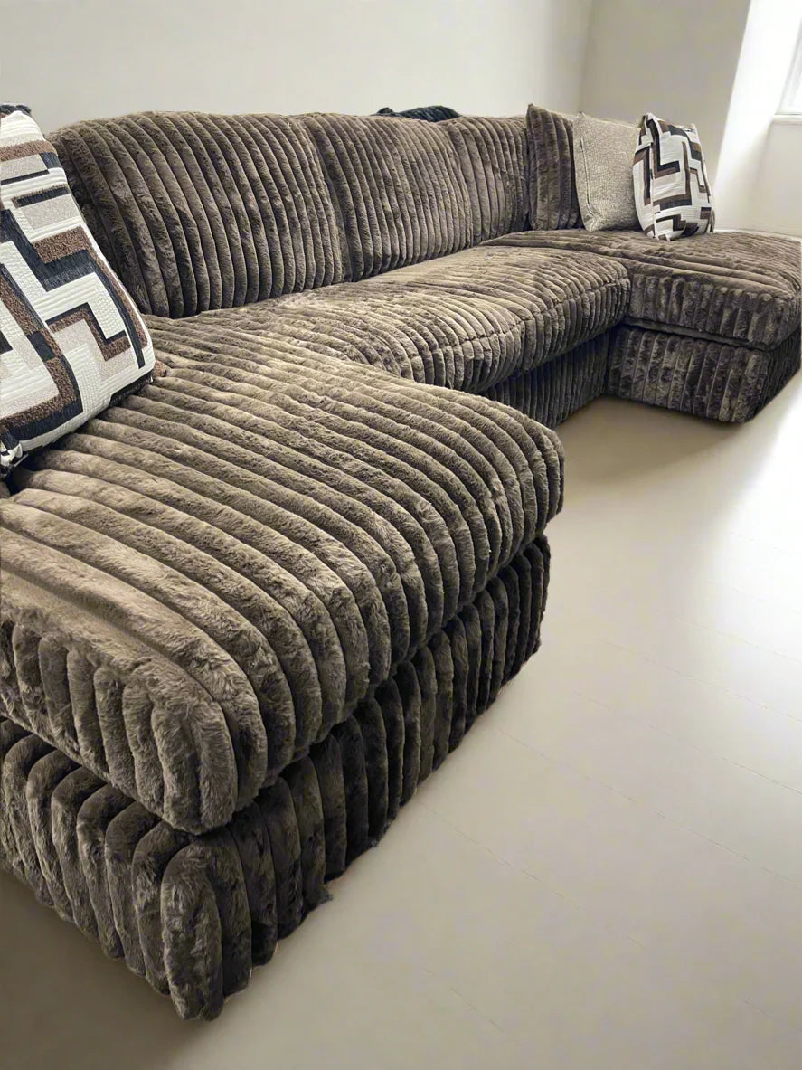 Ashley Furniture Midnight Madness Chocolate Double Chaise Sectional