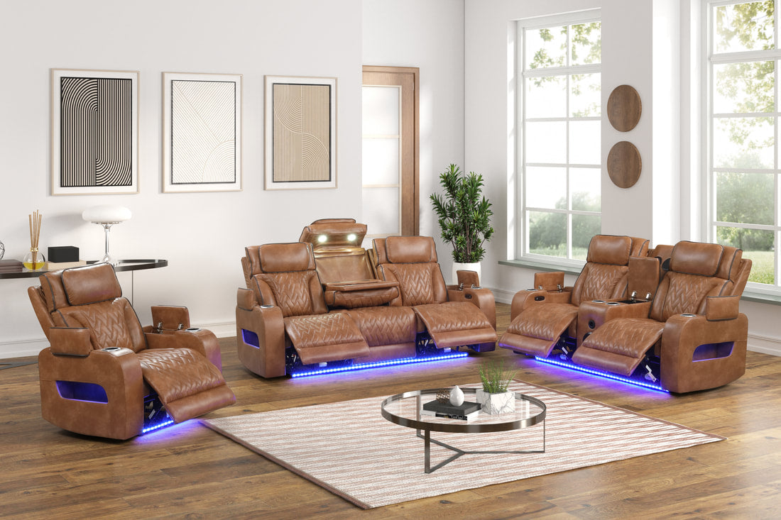 Skyline Brown 3PC Power Reclining Set