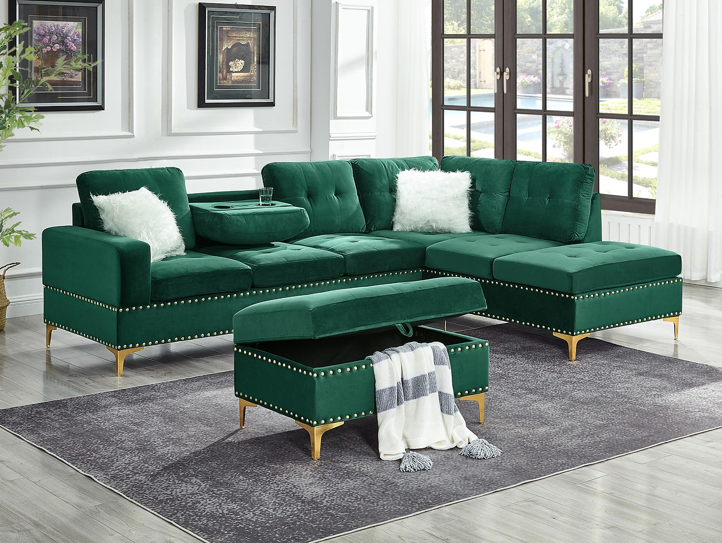 Joy Green Sectional