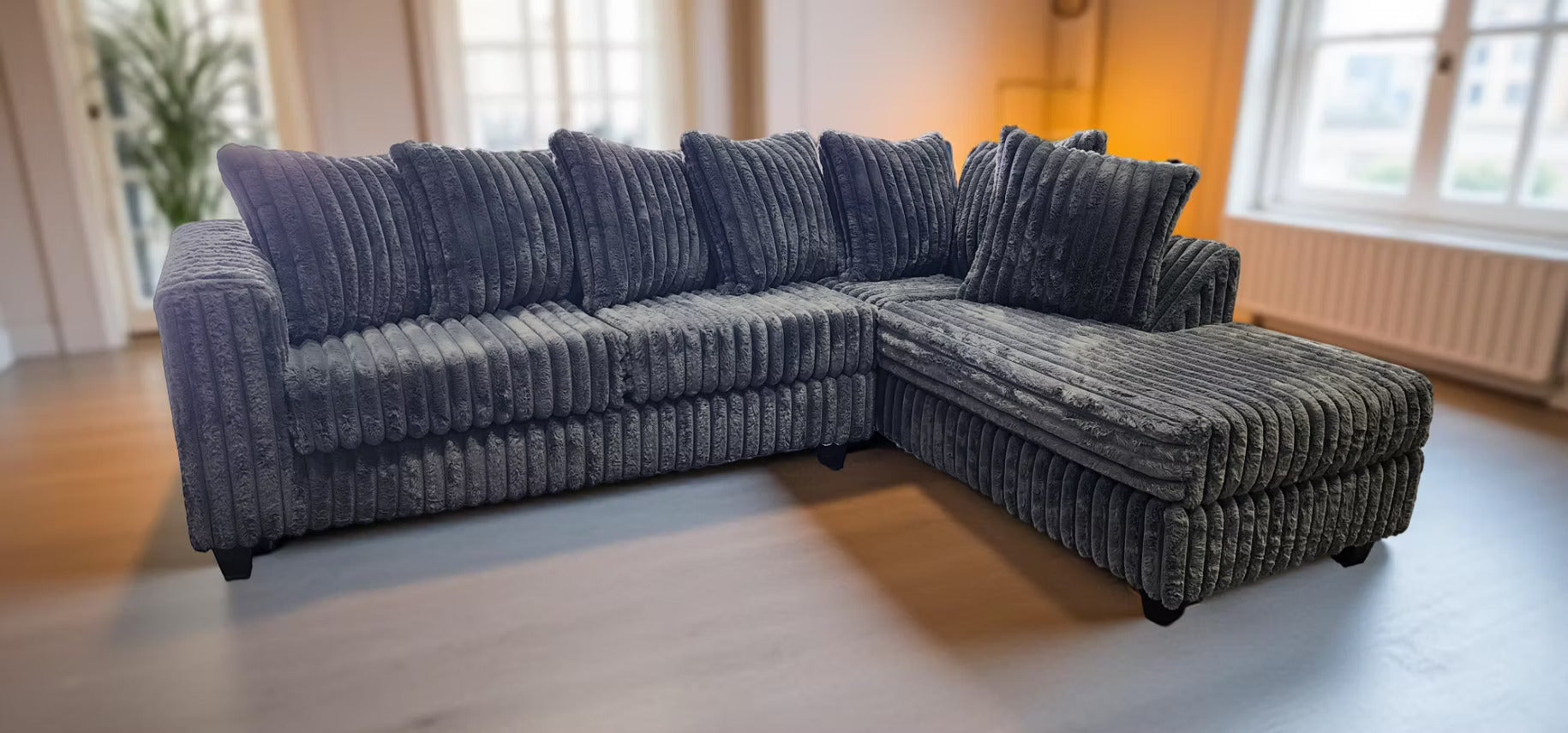 Soft Plush Corduroy Sectional (Colors available )