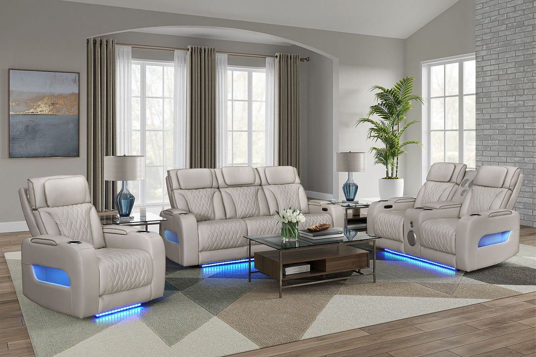 Skyline Sand 3pc Power Reclining Set