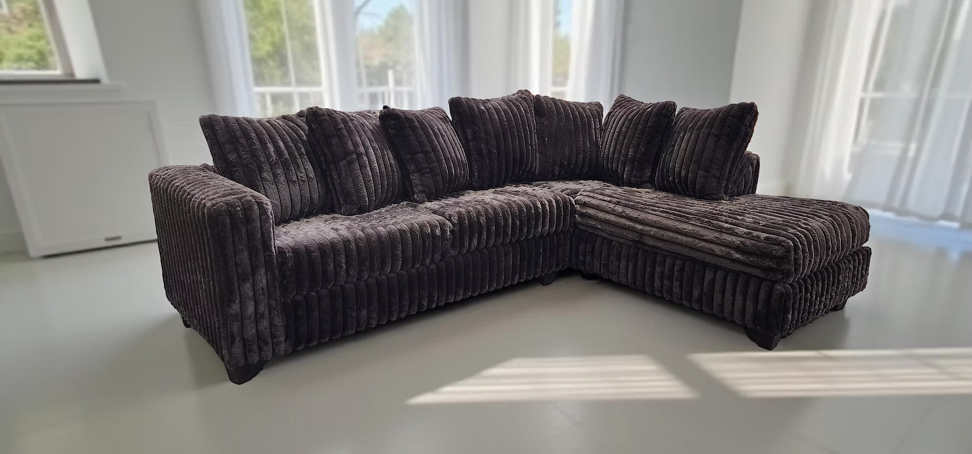 Soft Plush Corduroy Sectional (Colors available )