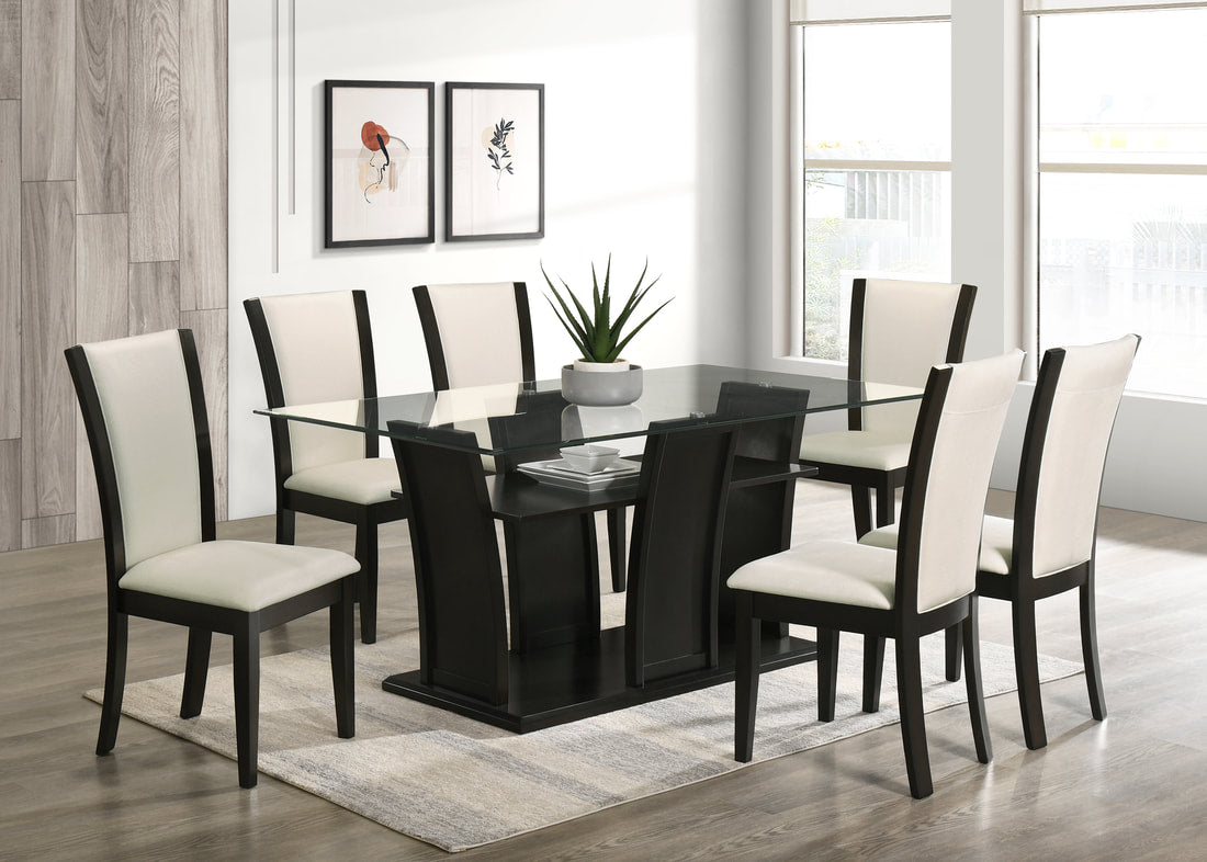 Empire HH Miami - White Dining Table + 6 Chair Set