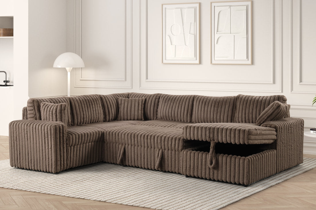 Devonshire Mocha Sleeper Sectional