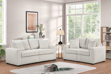 EMPIRE 1125 IVORY SOFA AND LOVESEAT SET