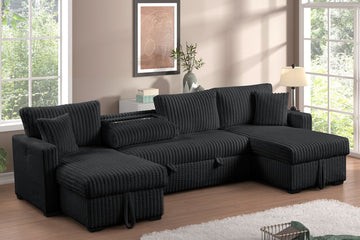 Empire Teddy Double Storage Chaise Sectional with Pull out Bed