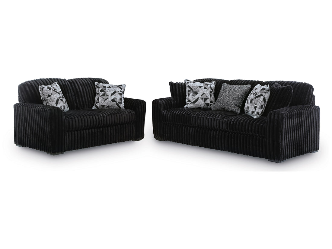 Ashley Midnight Madness Sofa and Loveseat