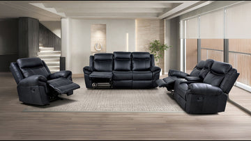 Empire Odyssey 3pc Reclining Set (Available in Black, Brown, Light grey and Dark Grey )