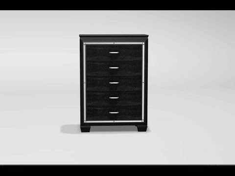  Furniture of America Bellanova 4-Drawer Chest CM7979BK-C EXTERNAL_VIDEO 1