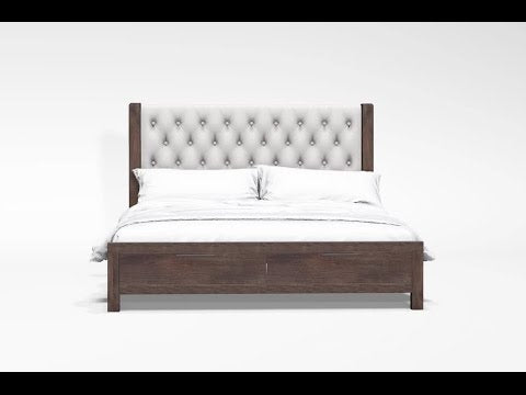  Color_Rustic Natural Tone/beige  Size_Queen  -- Hutchinson CM7577DR-Q Queen Storage Bed EXTERNAL_VIDEO 1