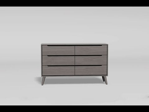  Furniture of America Lennart 6-Drawer Dresser CM7386GY-D EXTERNAL_VIDEO 1