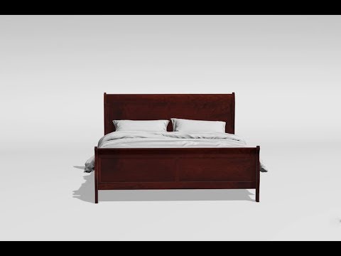  Color_Cherry  Size_King  -- Louis Philippe Sleigh Bed EXTERNAL_VIDEO 1
