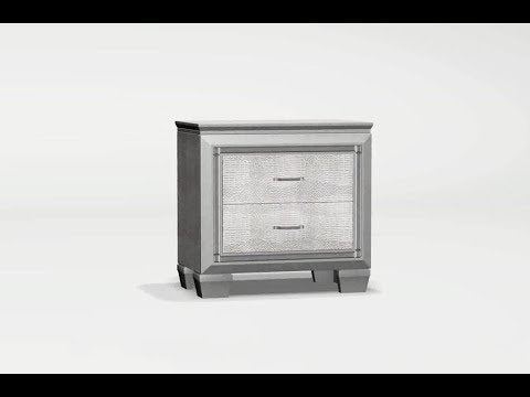  Furniture of America Bellanova 2-Drawer Nightstand CM7979SV-N EXTERNAL_VIDEO 1