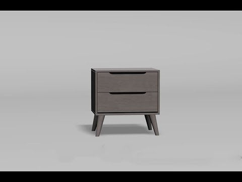  Furniture of America Lennart 2-Drawer Nightstand CM7386GY-N EXTERNAL_VIDEO 1