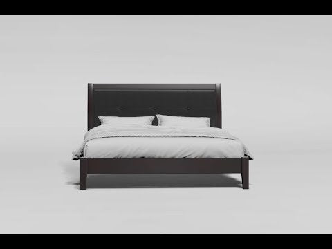  Color_Espresso  Size_California King  -- Enrico CM7088CK Cal.King Bed EXTERNAL_VIDEO 1