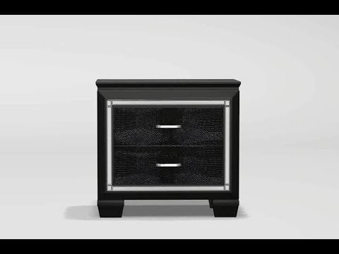  Furniture of America Bellanova 2-Drawer Nightstand CM7979BK-N EXTERNAL_VIDEO 1