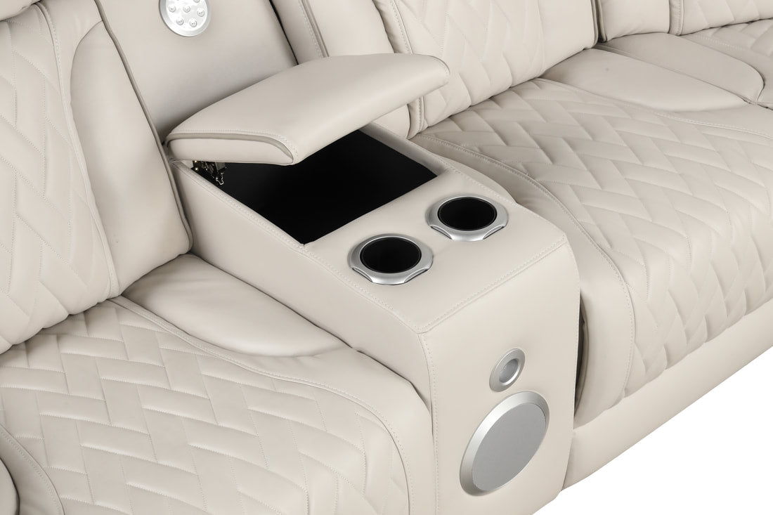 Lamine Power Reclining Sectional (Power Headrests)
