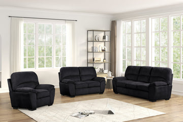 Empire Tiffany Black Corduroy Sofa Set (Copy)