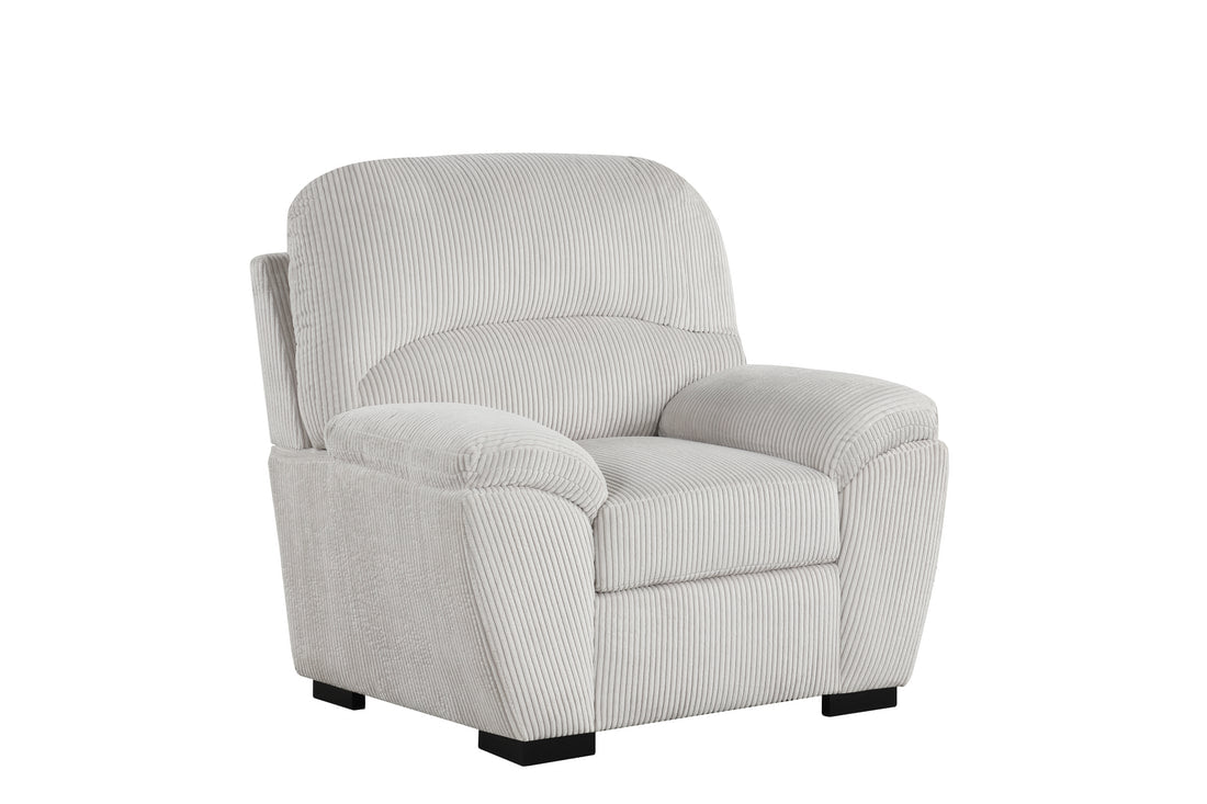 Empire Tiffany Silver Corduroy Sofa Set