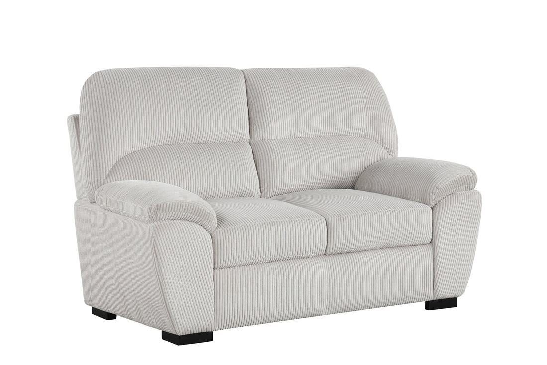 Empire Tiffany Silver Corduroy Sofa Set