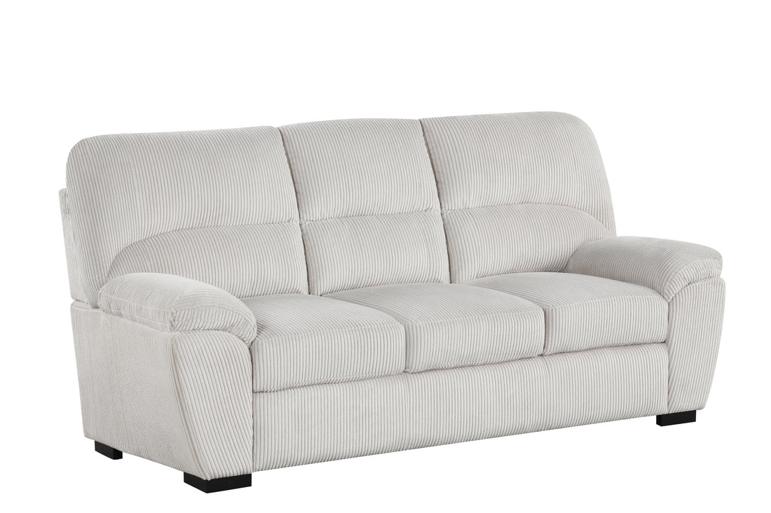 Empire Tiffany Silver Corduroy Sofa Set