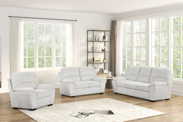 Empire Tiffany Silver Corduroy Sofa Set
