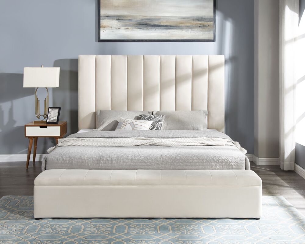 Sevilla Beige Platform Bed
