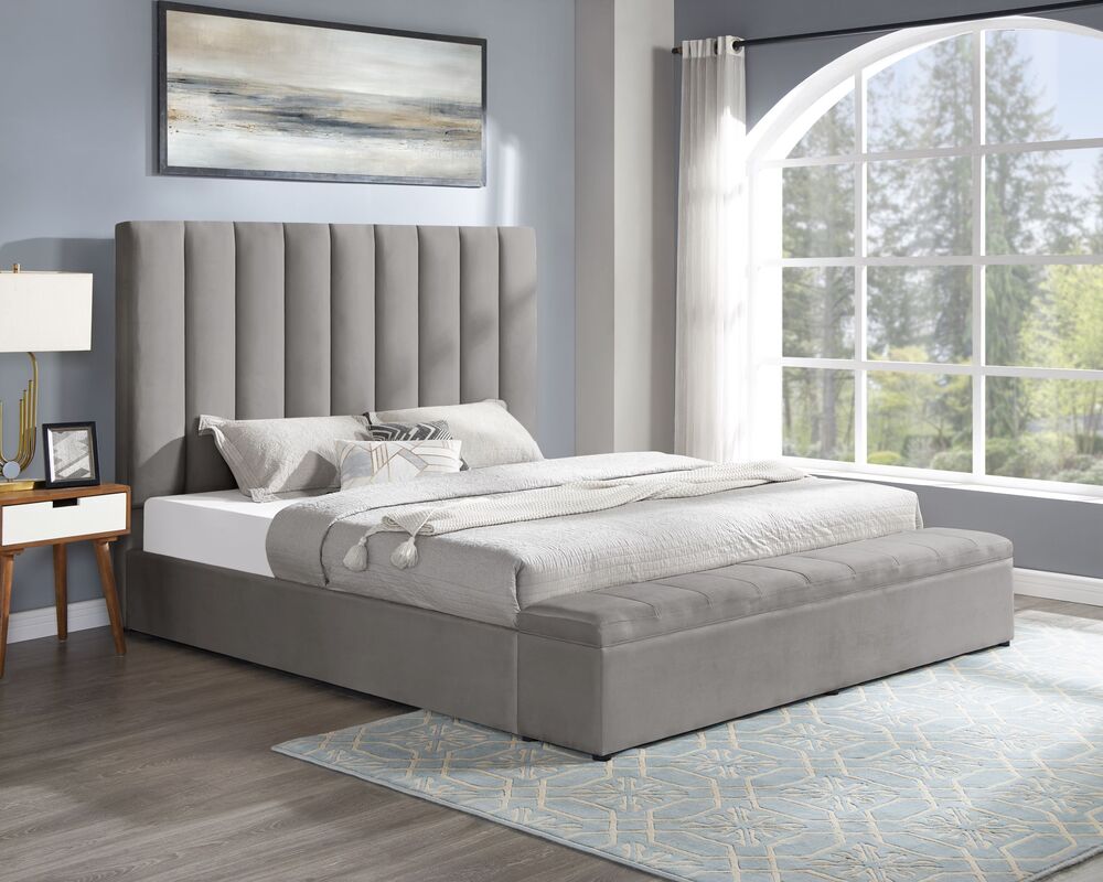 Sevilla Grey Platform Bed